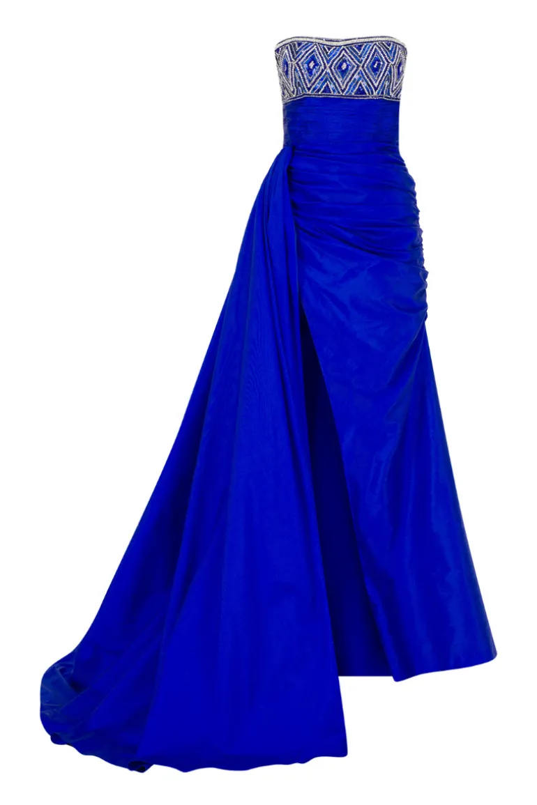 Dresses | Gowns<CULT MIA PARISA STRAIGHT ACROSS GOWN Royal Blue