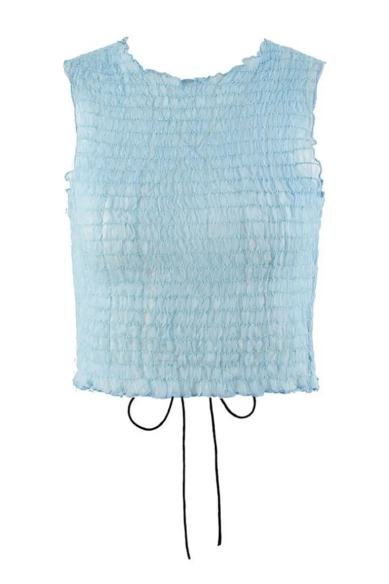 Tops<CULT MIA PASTEL BLUE AMELIA TOP Light Blue