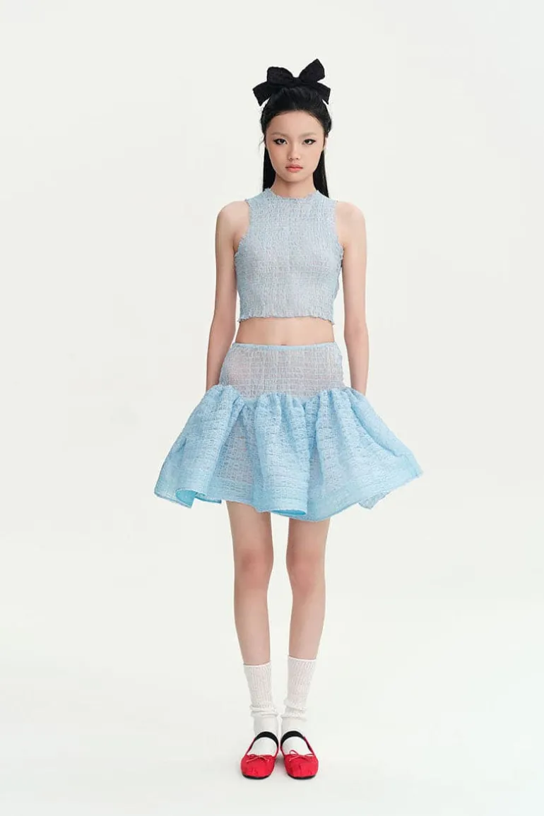 Tops<CULT MIA PASTEL BLUE AMELIA TOP Light Blue