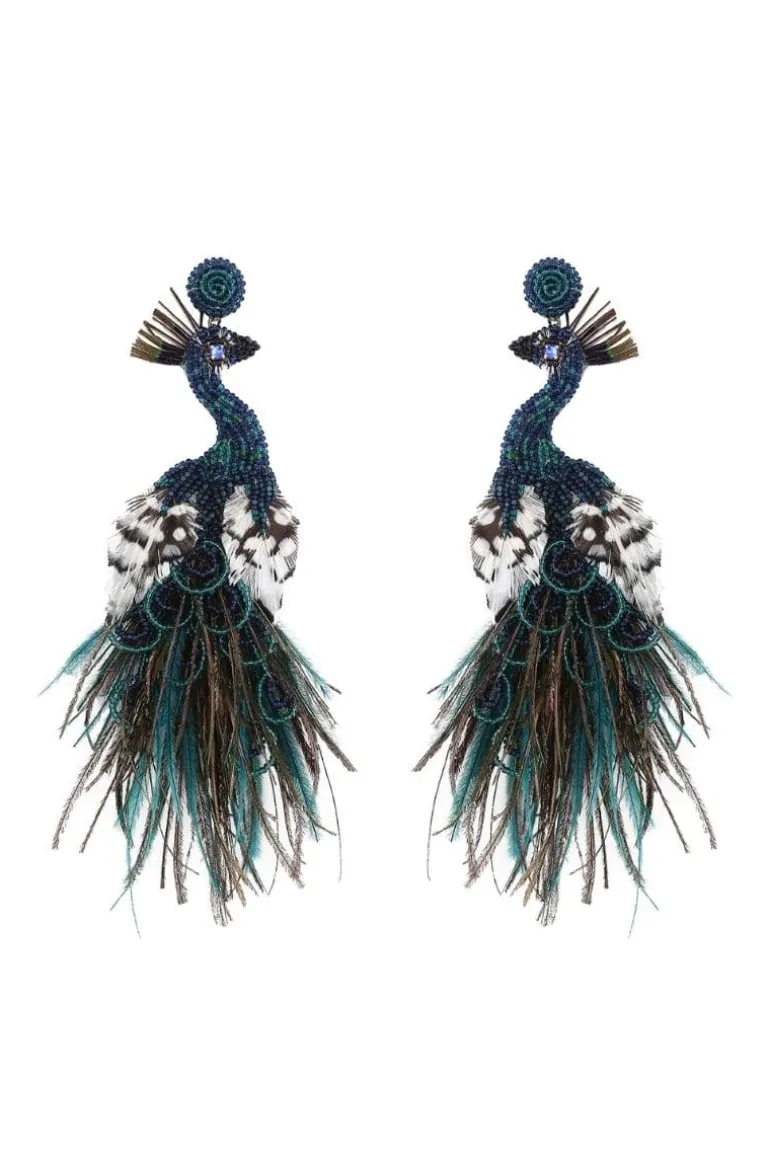 Earrings<CULT MIA PEACOCK EARRINGS Green
