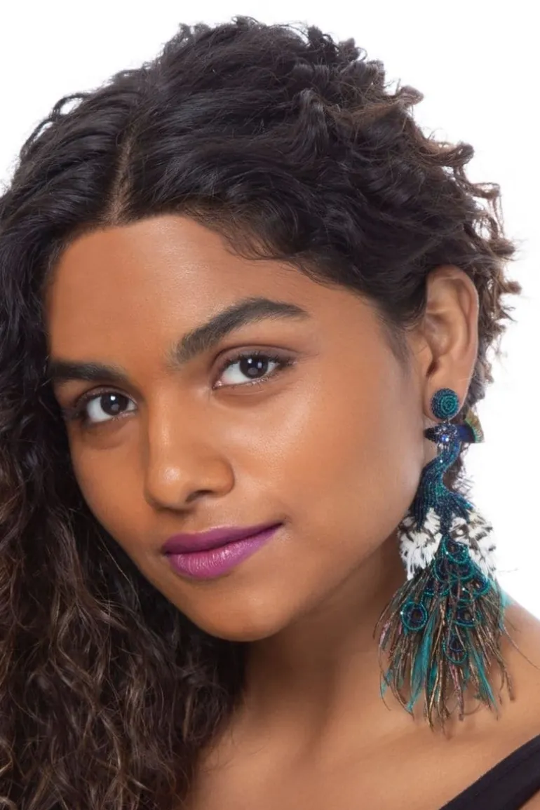Earrings<CULT MIA PEACOCK EARRINGS Green