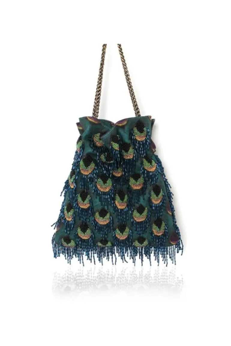 Top Handle Bags<CULT MIA PEACOCK NIGHT BAG Peacock Print