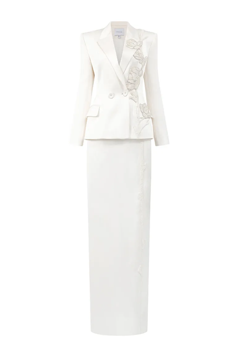 Outfit Sets<CULT MIA PEARL TAFFETA SET IN White