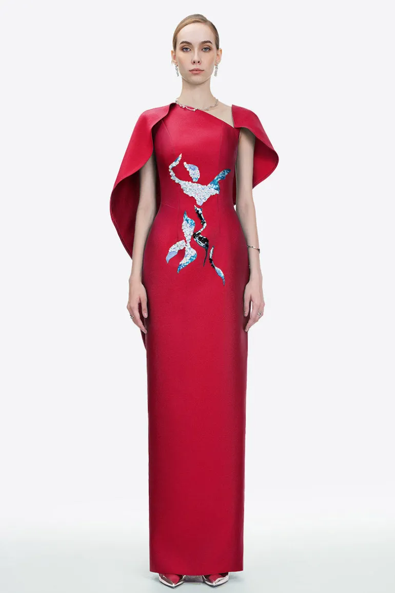 Dresses | Gowns<CULT MIA PETAL'S SECRET DANCE GOWN IN RED Crimson Red