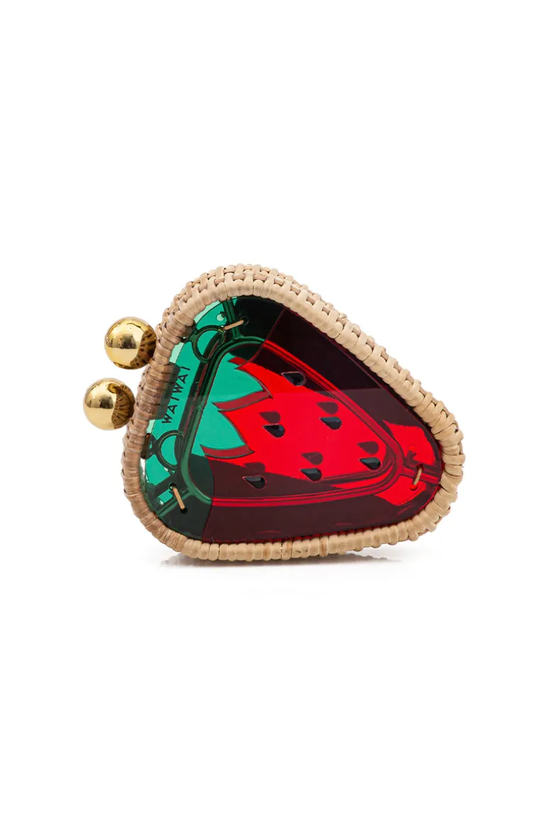 Clutch Bags<CULT MIA PETIT STRAWBERRY CLUTCH BAG Red & Green