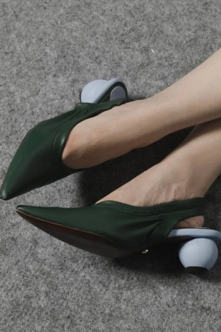 Heels<CULT MIA PHOEBE MULES Tourmaline Green