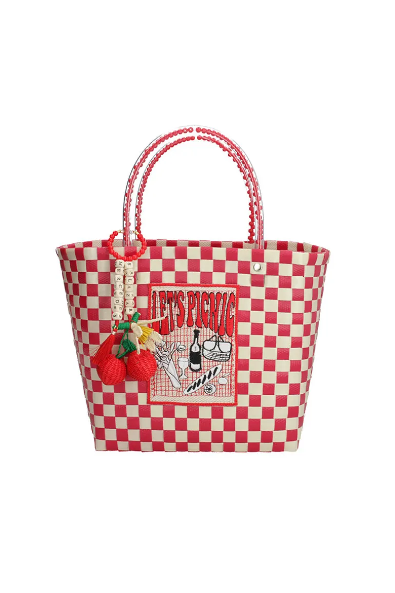 Top Handle Bags<CULT MIA PICNIC ZUNCHO MEDIUM TOTE BAG Red