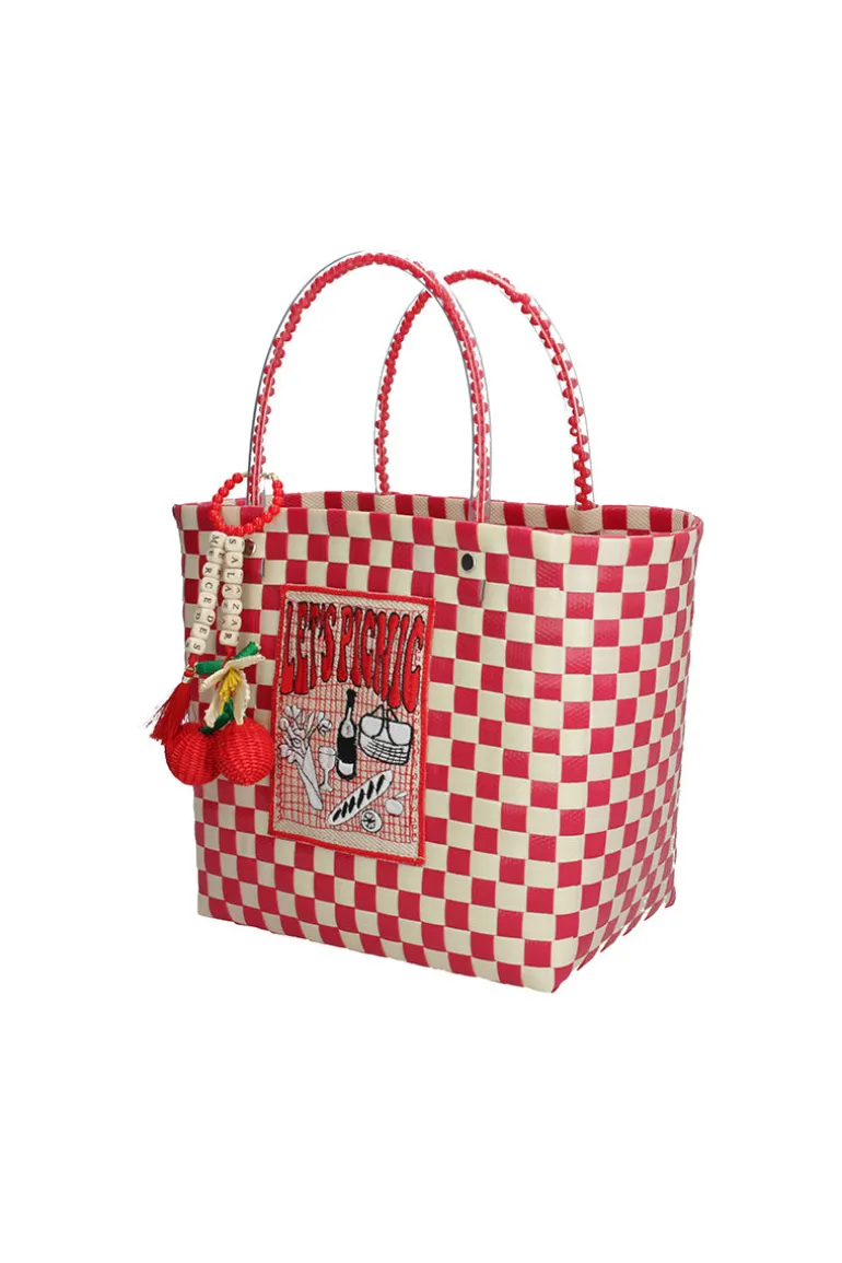 Top Handle Bags<CULT MIA PICNIC ZUNCHO MEDIUM TOTE BAG Red