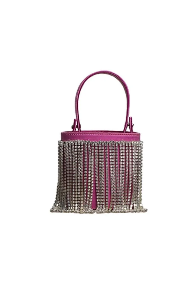 Top Handle Bags<CULT MIA FRINGE MINI KYKLOS BAG Pink