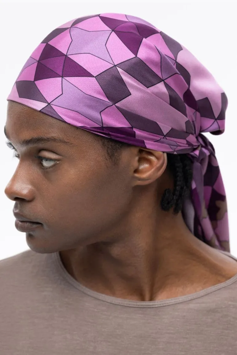 Scarves<CULT MIA PINK GEO-STAR SILK SCARF Multicolor