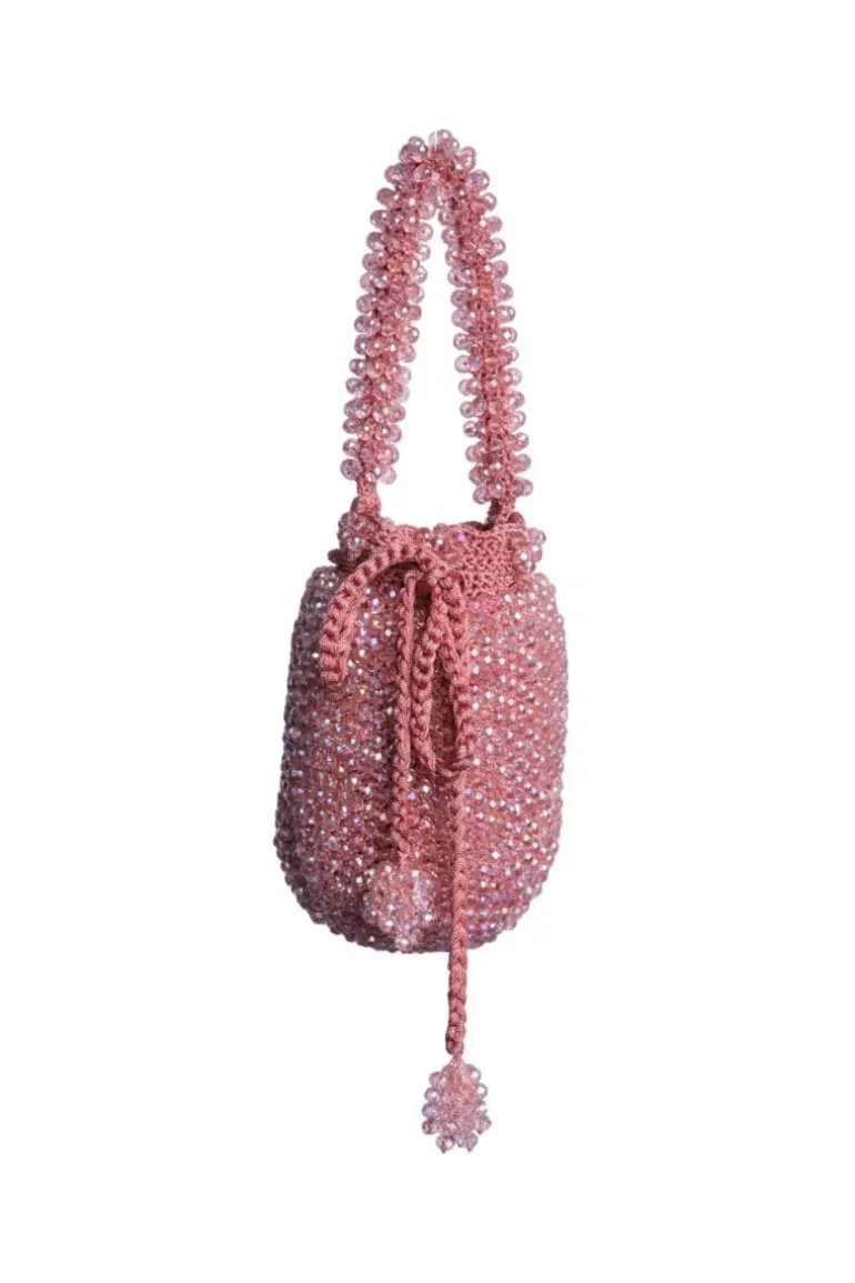 Top Handle Bags<CULT MIA HANDMADE GALERAZAMBA BEADED BAG Pink