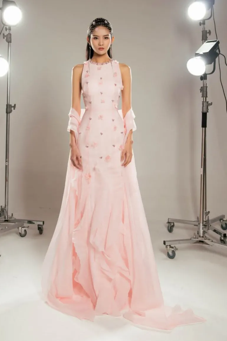 Dresses | Gowns<CULT MIA LAYERED ORGANZA MAXI DRESS Pink