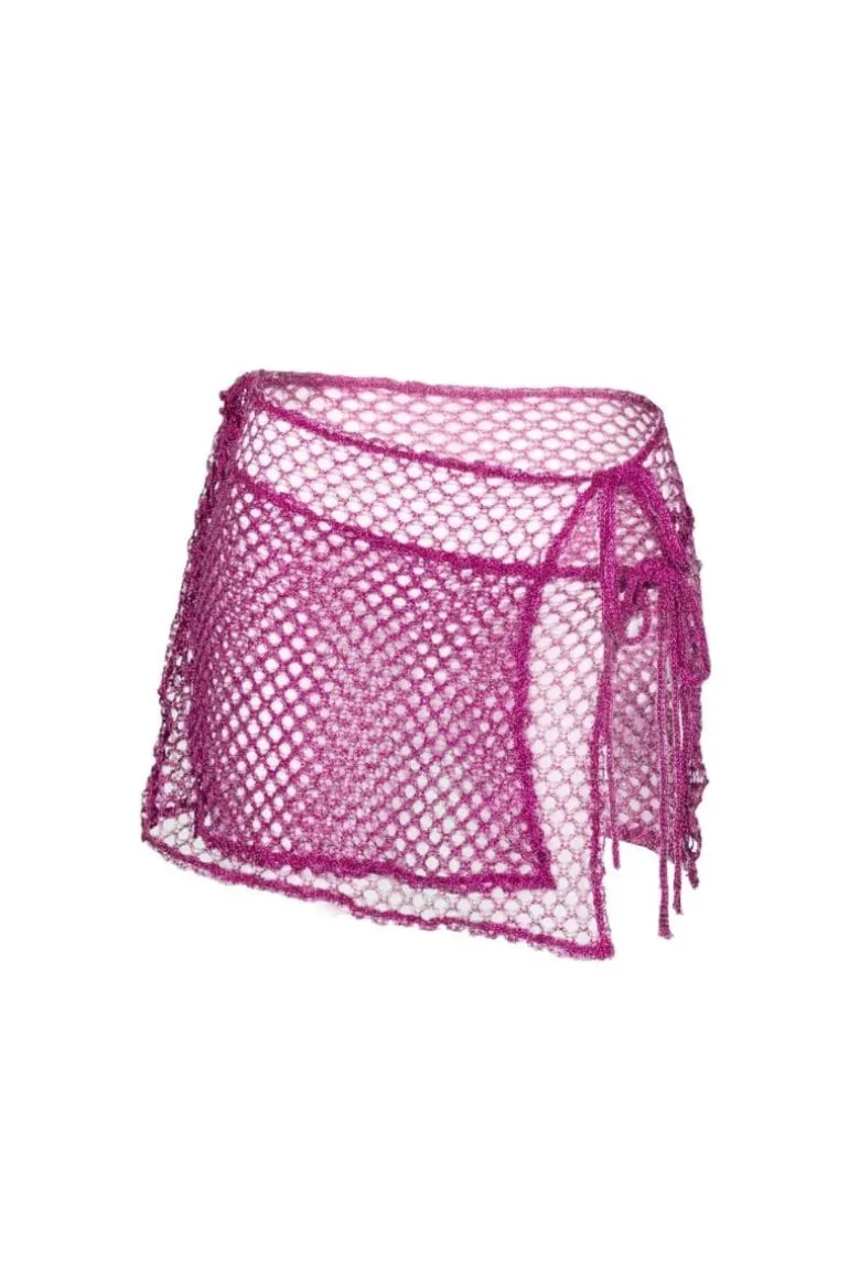 Skirts<CULT MIA MESH BEACH MINI SKIRT Pink