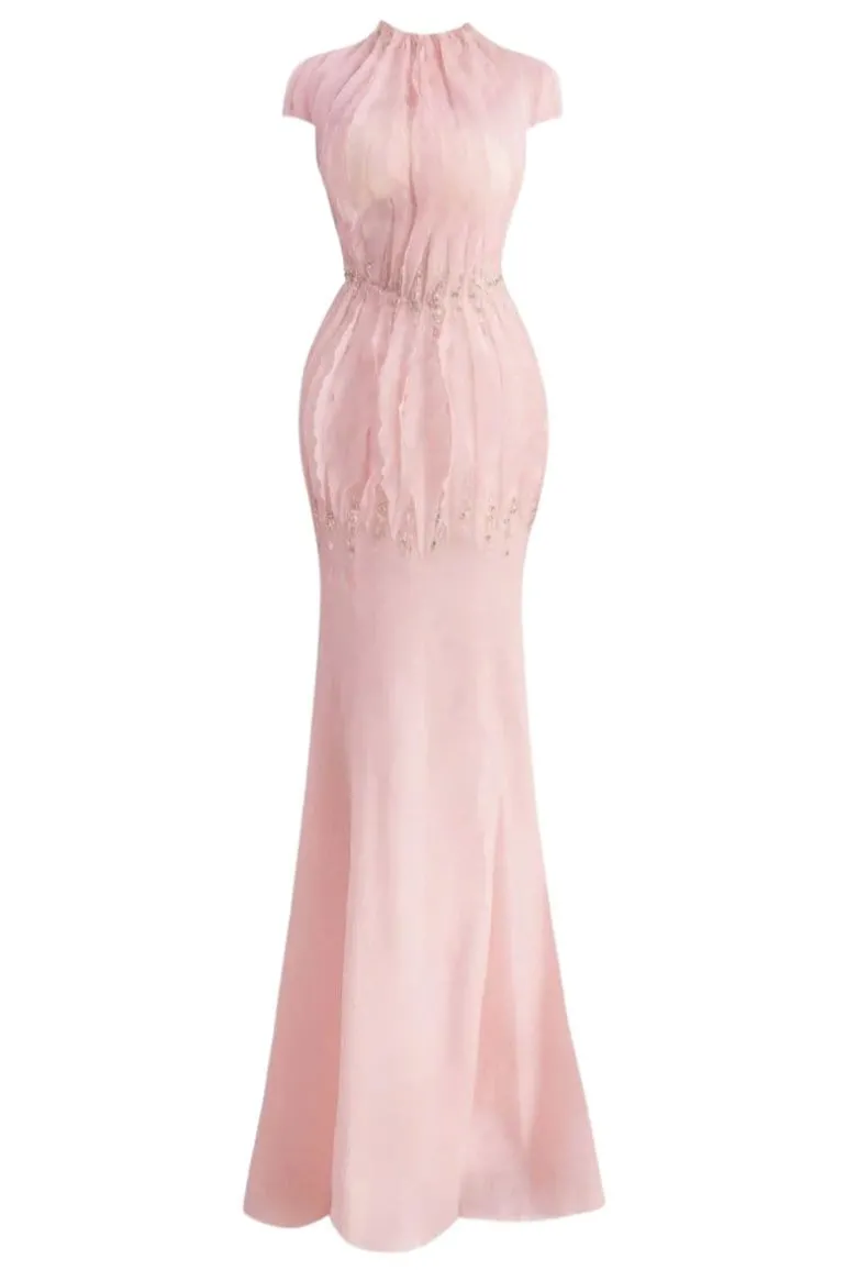 Dresses | Gowns<CULT MIA ORGANZA STRAPLESS LAYERED MAXI DRESS Pink