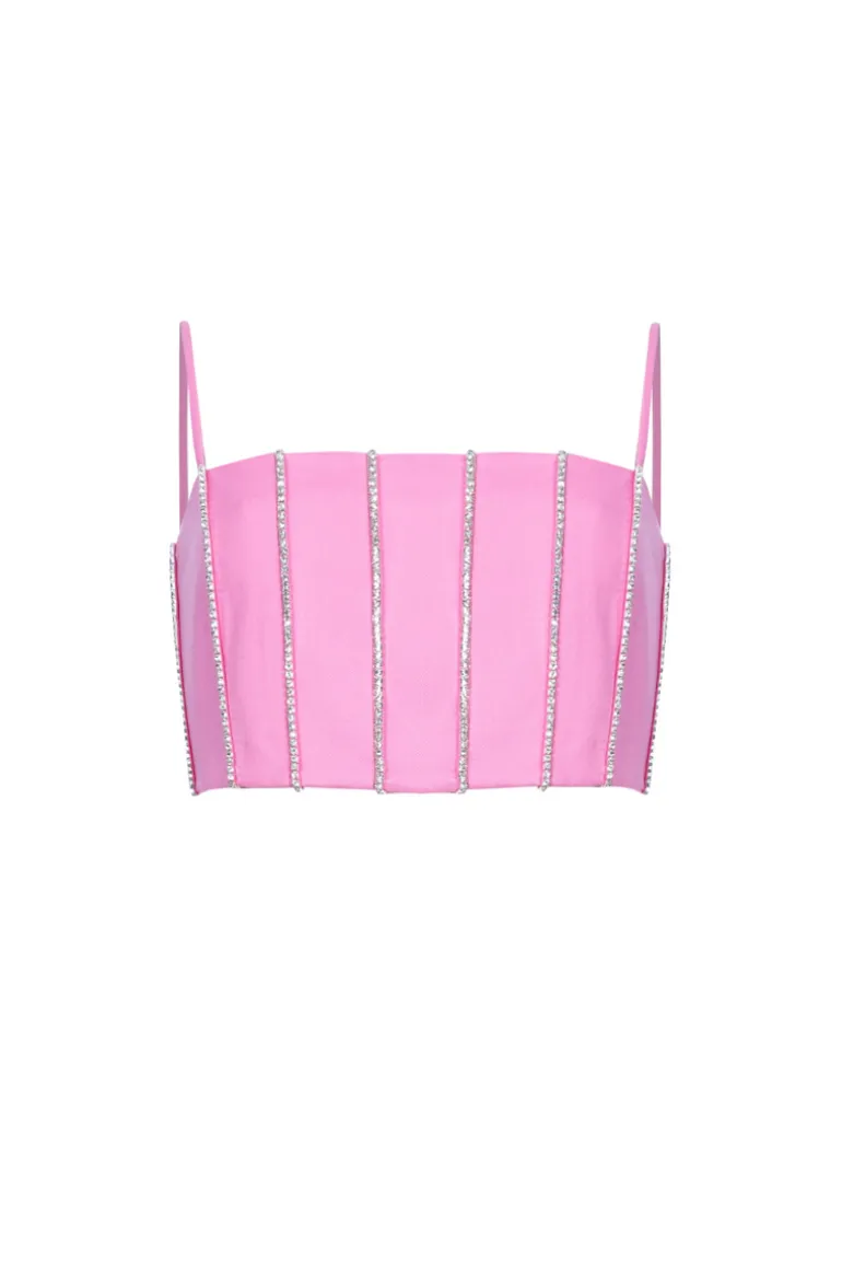 Tops<CULT MIA RHINESTONE TOP Pink