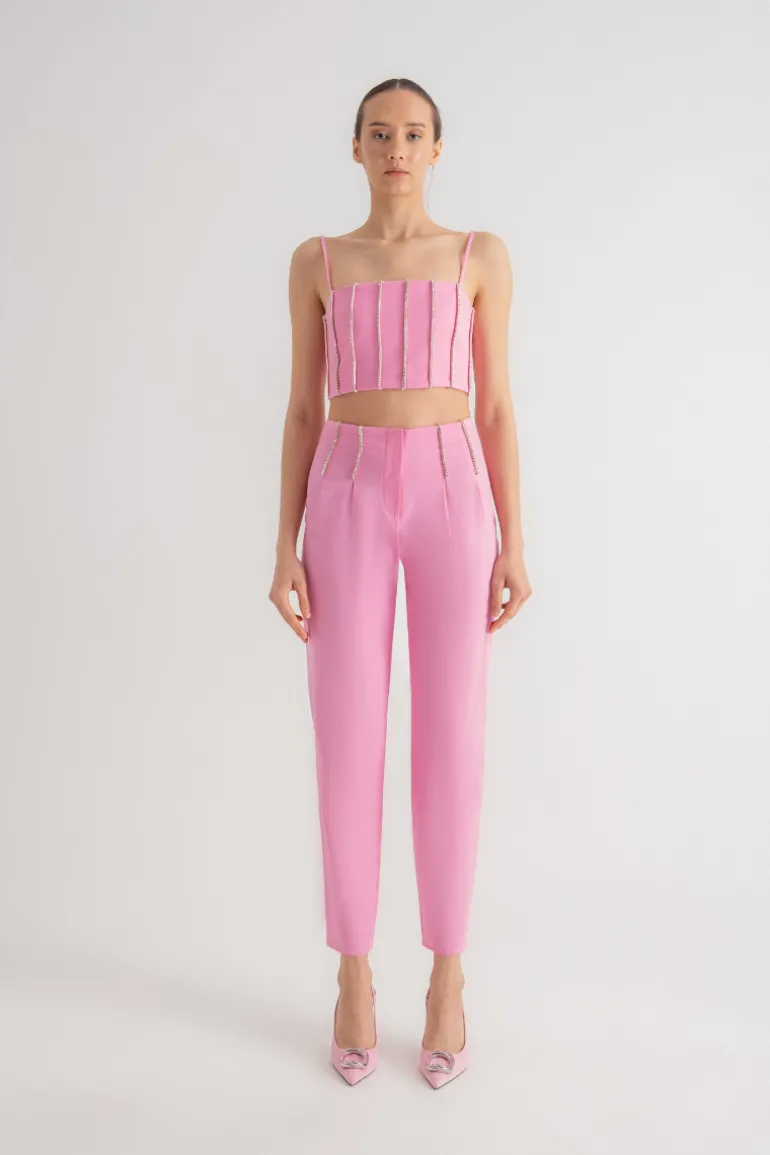Tops<CULT MIA RHINESTONE TOP Pink