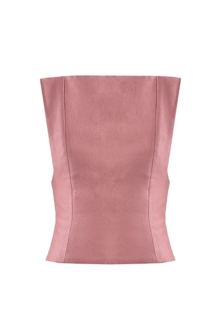 Tops<CULT MIA PINK SQUARE CORSET Baby Pink