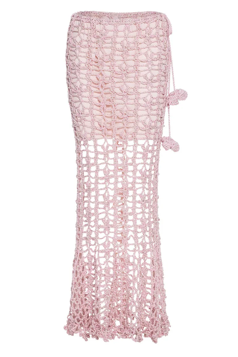 Skirts<CULT MIA VANILLA HANDMADE KNIT SKIRT Pink