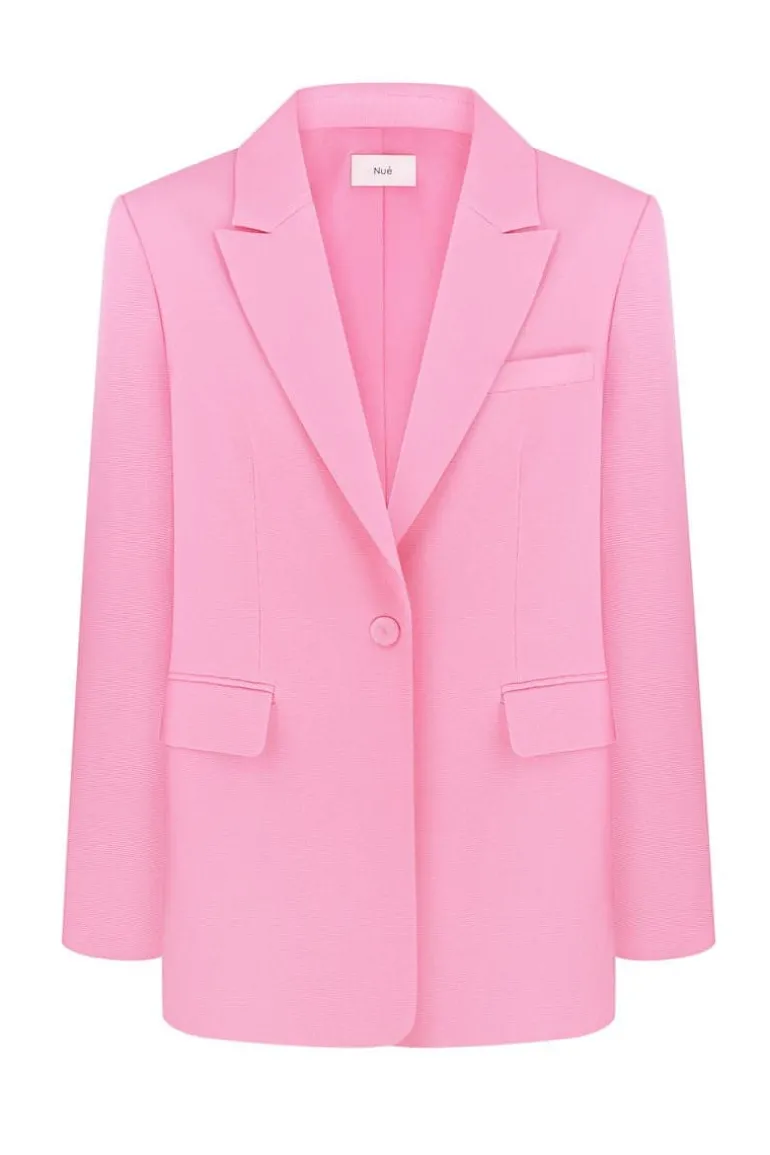 Blazers<CULT MIA WAFFLE OVERSIZED BLAZER Pink
