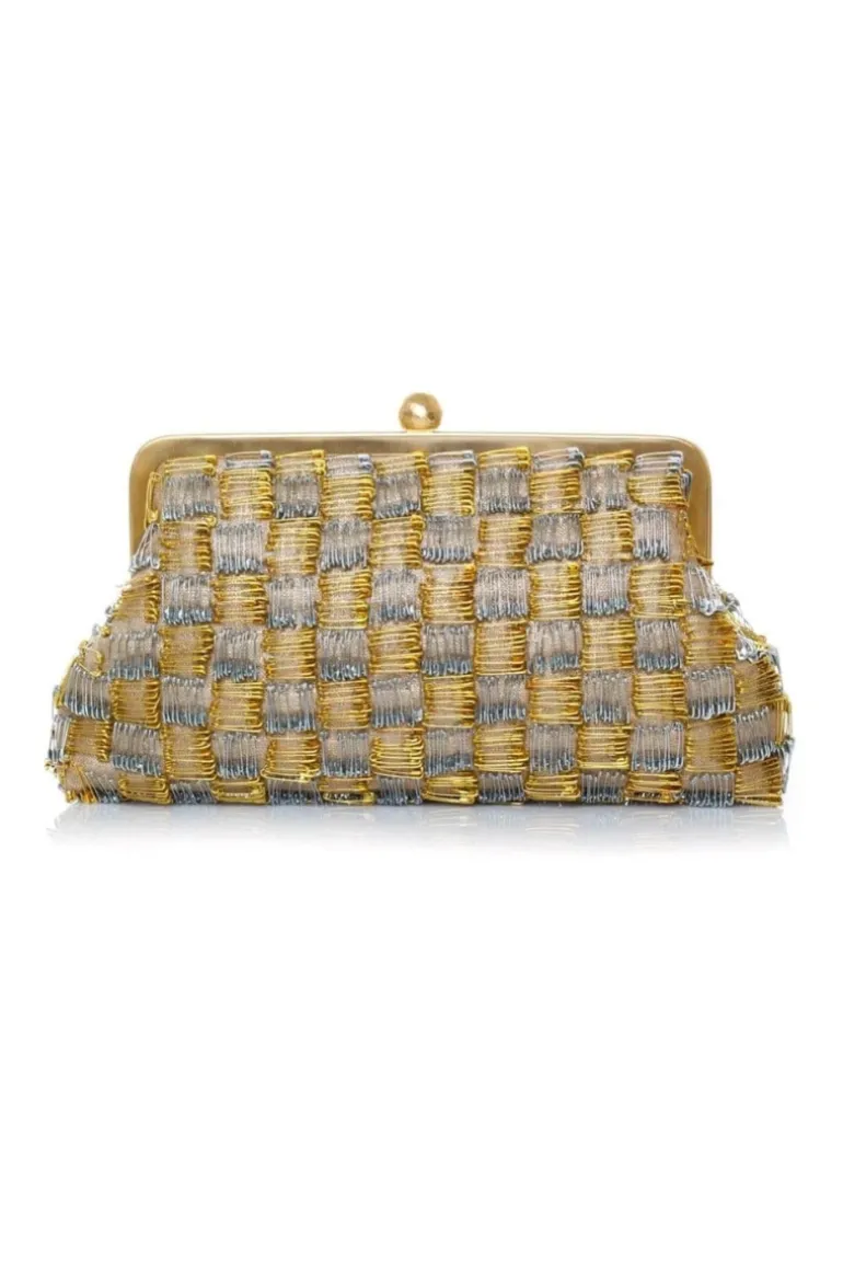 Clutch Bags<CULT MIA PINS CLUTCH Gold & Silver