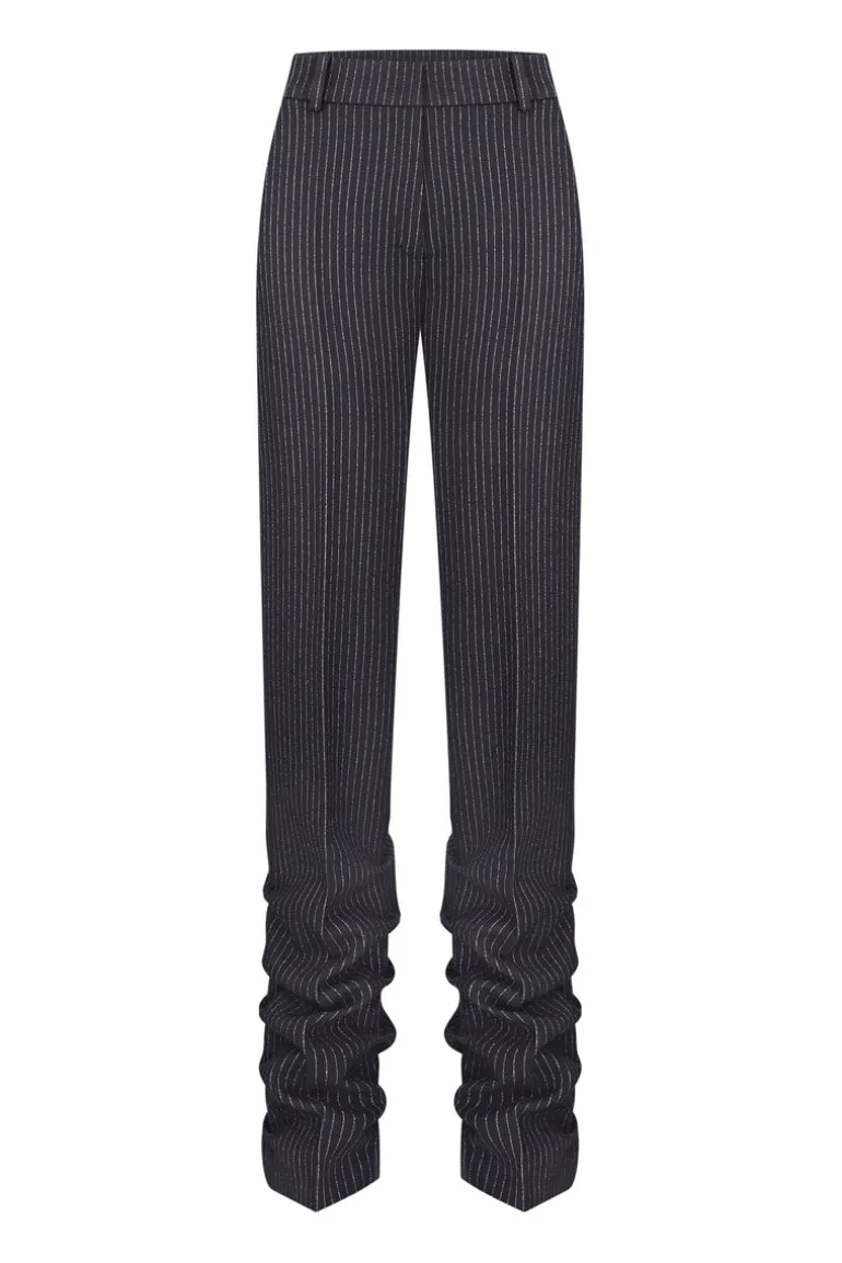 Pants<CULT MIA PINSTRIPED PANTS Black
