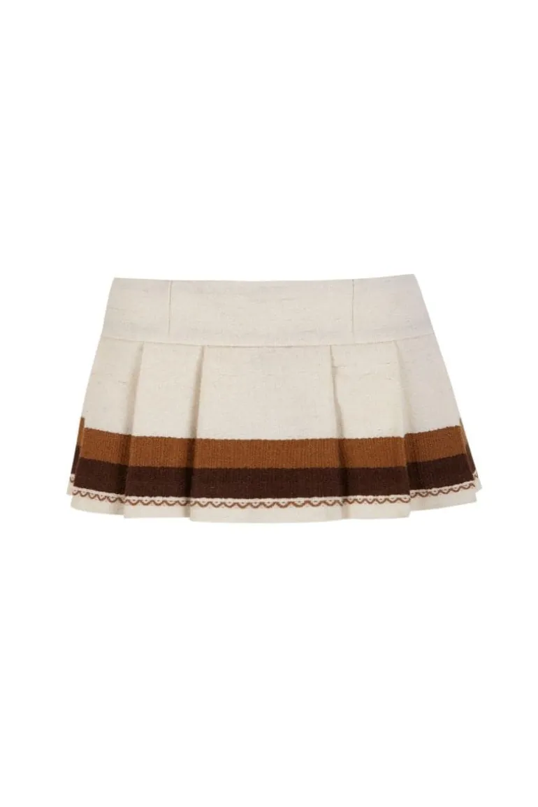 Skirts<CULT MIA PLAID MINI SKIRT White/Brown/Orange