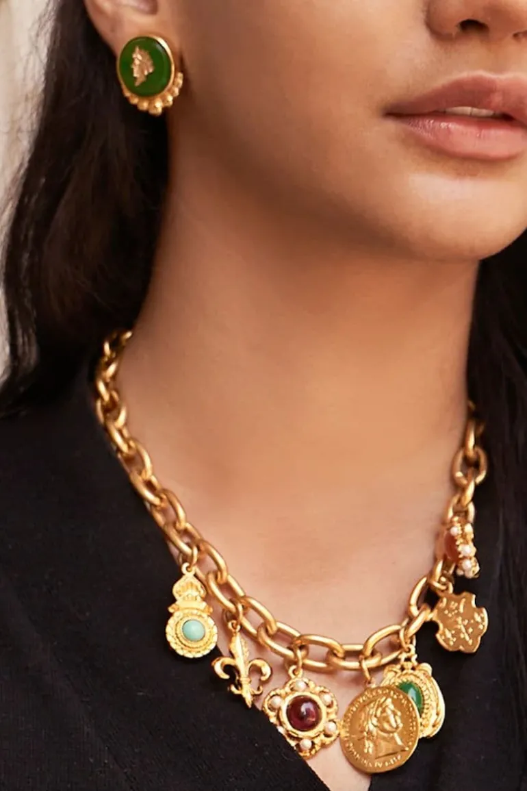 Necklaces<CULT MIA POLLOCK MULTI CHARM NECKLACE Gold