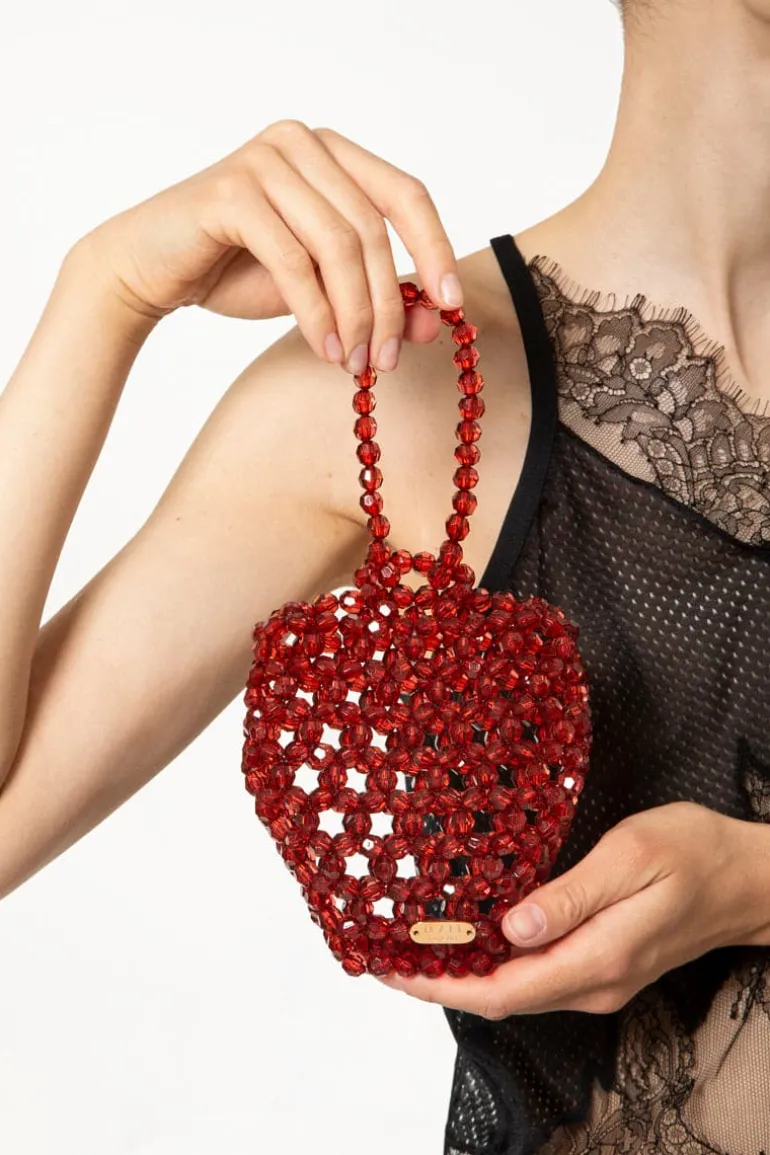 Top Handle Bags<CULT MIA STRAWBERRY MINI BAG Pomegranate
