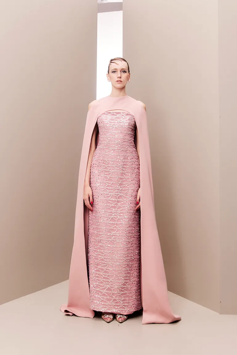 Dresses | Gowns<CULT MIA CAPE GOWN Powder Pink