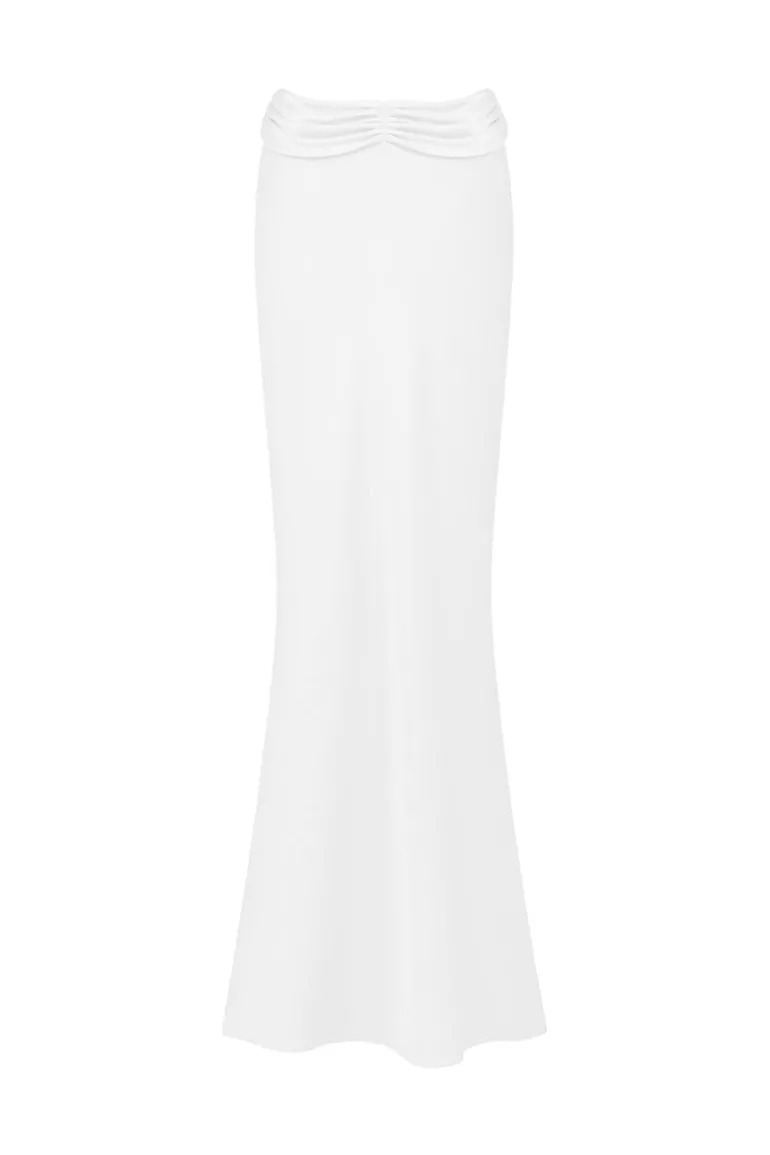 Skirts<CULT MIA PRINCESS MAXI SKIRT IN Off White