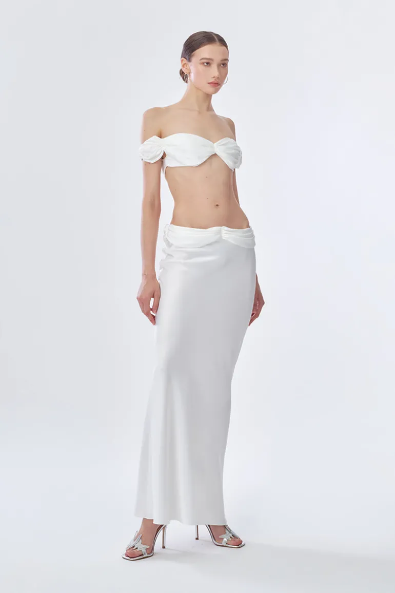 Skirts<CULT MIA PRINCESS MAXI SKIRT IN Off White