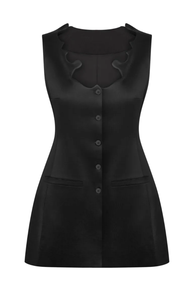 Knitwear<CULT MIA PRYCHILLIA VEST IN Black