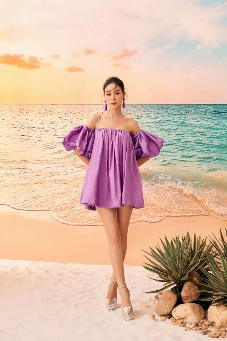 Dresses | Mini Dresses<CULT MIA EMMELINE SILK TAFFETA STRAPLESS MINI DRESS Purple