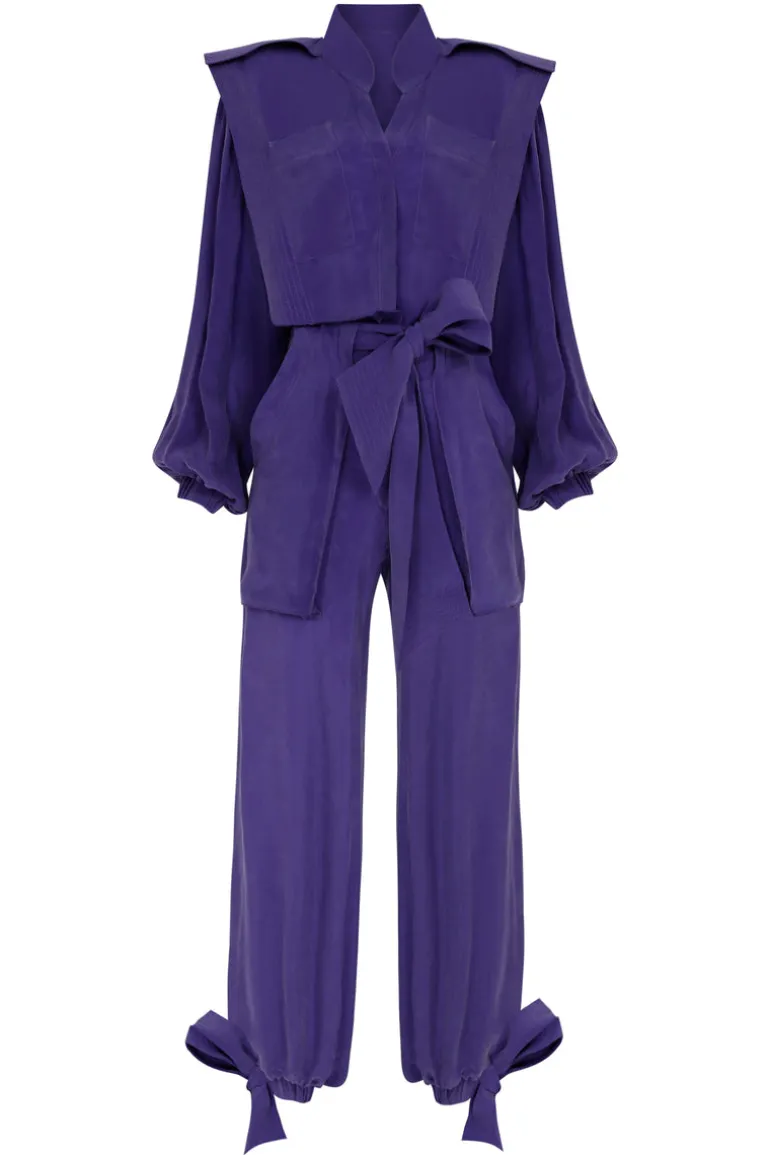 Jumpsuits<CULT MIA JUMPSUIT WITH BELT Purple