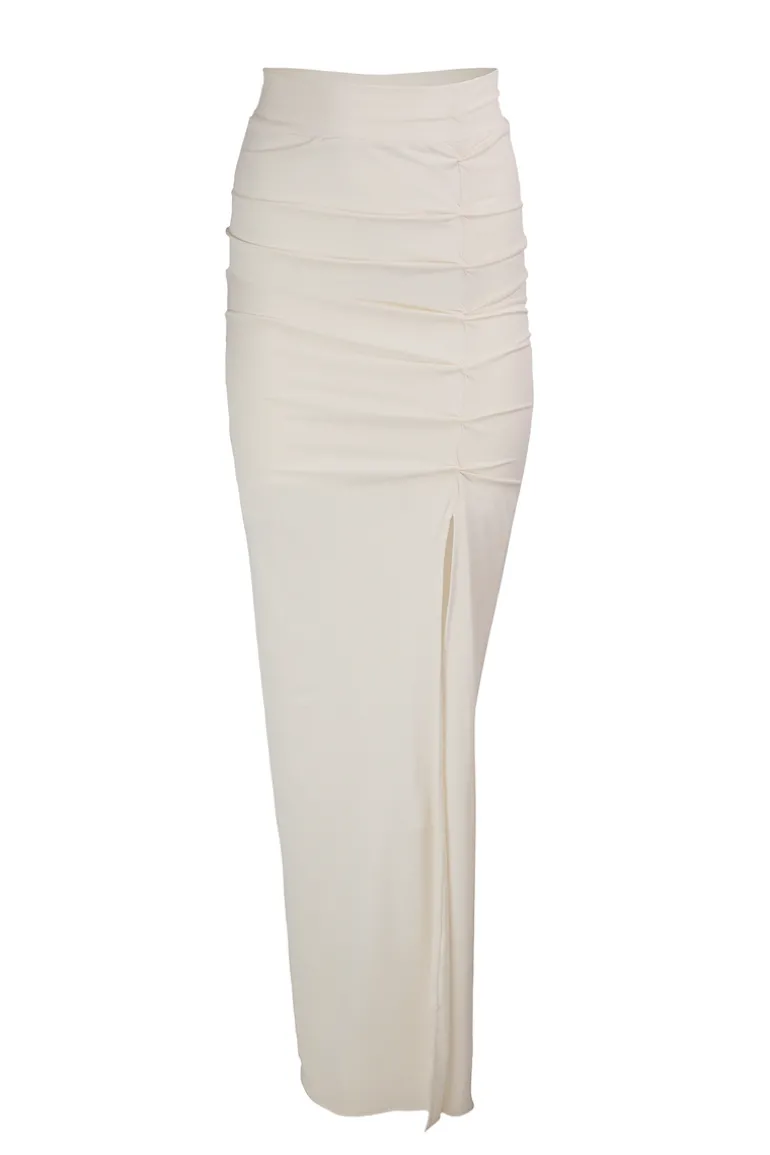 Skirts<CULT MIA QUEMAITO WHITE MAXI SKIRT Off White