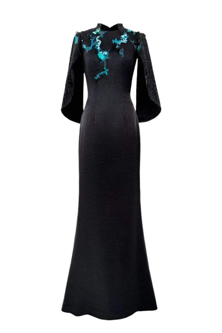 Dresses | Gowns<CULT MIA RADIANT NIGHT FLAME GOWN IN BLACK Midnight Black
