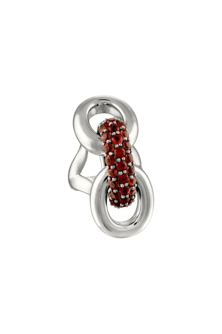 Rings<CULT MIA GARNET LINKS RING Red