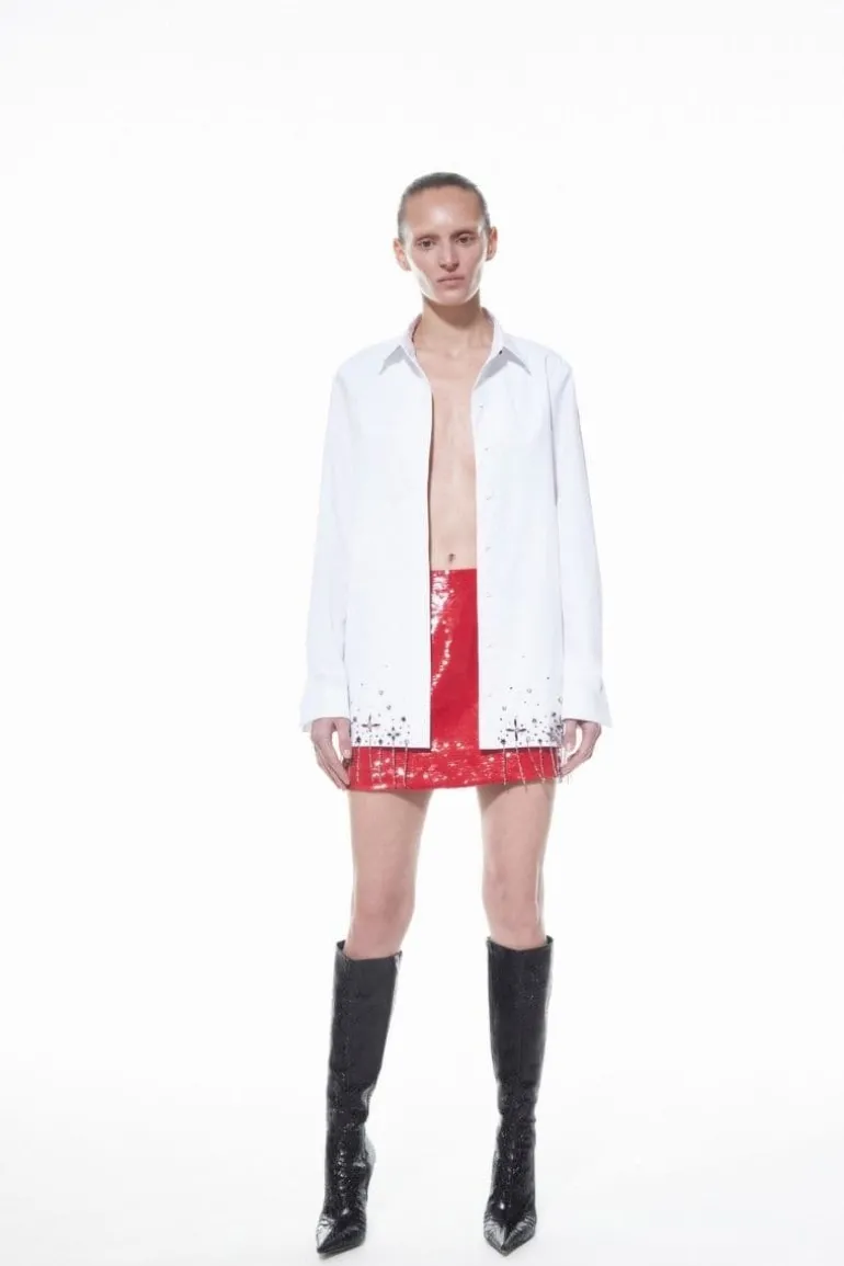 Skirts<CULT MIA JEMMA SEQUINNED MINI SKIRT Red