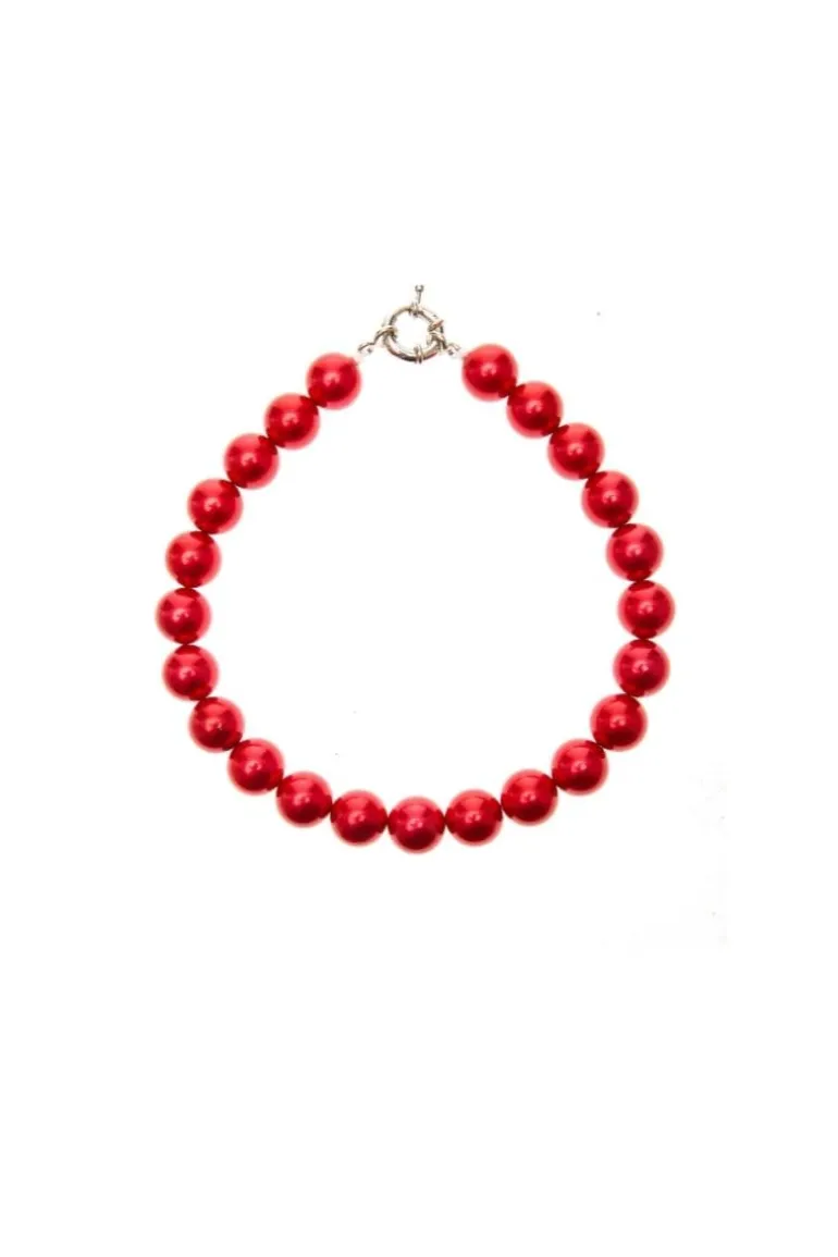 Necklaces<CULT MIA PEARL NECKLACE Red