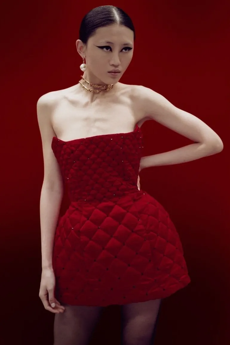 Dresses | Mini Dresses<CULT MIA QUILTED MINI DRESS Red