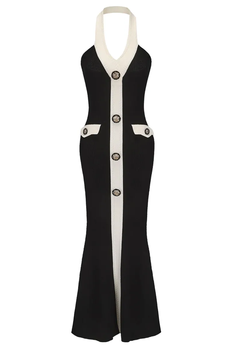 Dresses | Midi Dresses<CULT MIA REGINA KNIT DRESS Black and White