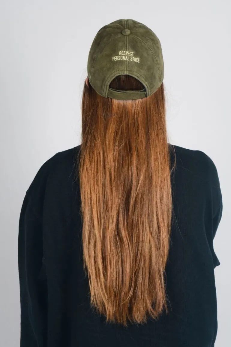 Hats<CULT MIA RESPECT PERSONAL SPACE UPCYCLED HAT Brown