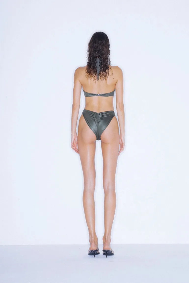 Swimwear<CULT MIA RINGED-UNDER BIKINI TOP Dark Green