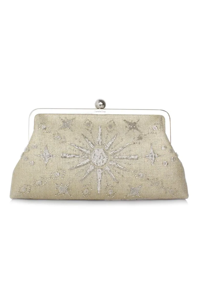 Clutch Bags<CULT MIA RISE EMBELLISHED CLASSIC CLUTCH Gold