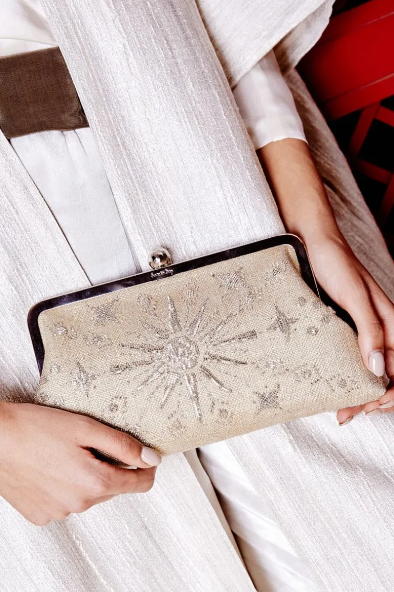 Clutch Bags<CULT MIA RISE EMBELLISHED CLASSIC CLUTCH Gold