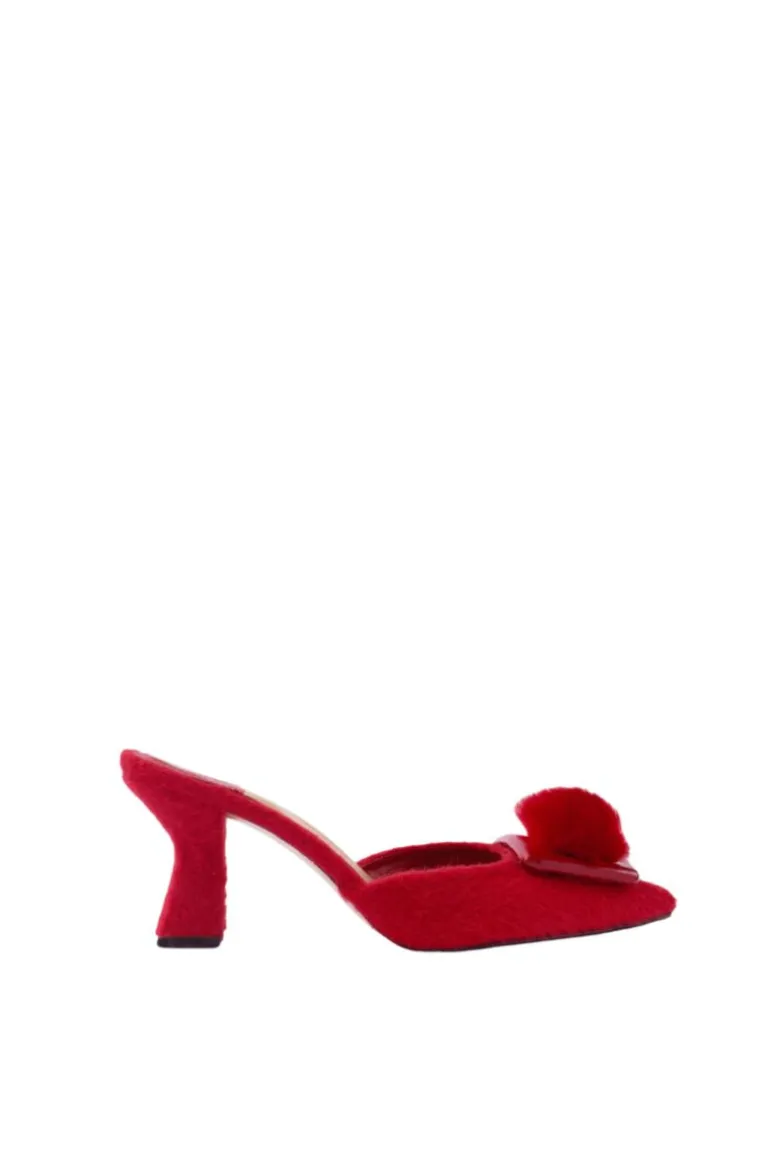 Heels<CULT MIA ROBERTA POINTED MULES Red