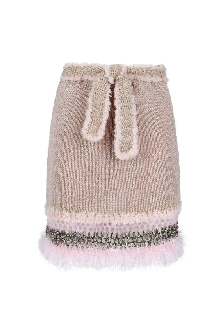 Skirts<CULT MIA ROCOCO BABY HANDMADE KNITTED MINI SKIRT Pink
