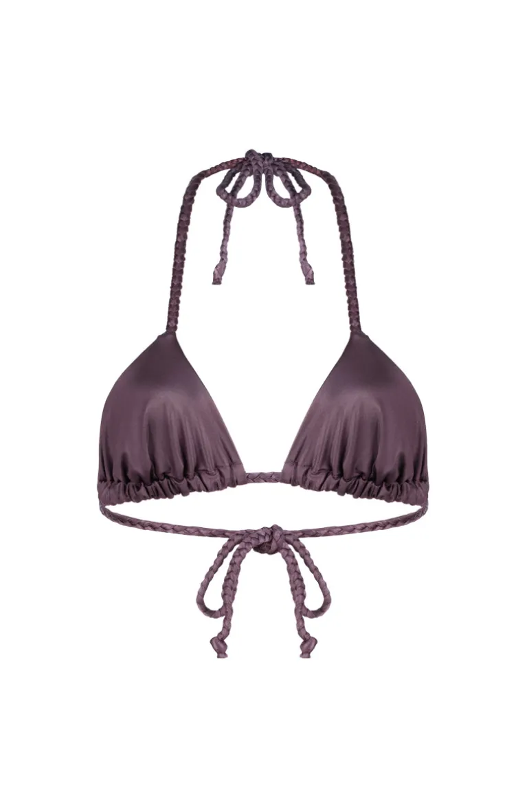 Swimwear<CULT MIA ROPE TRIANGLE BIKINI TOP Dark Purple