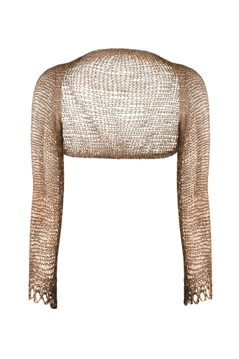 Knitwear<CULT MIA CHAIN BOLERO SHRUG Rose Gold