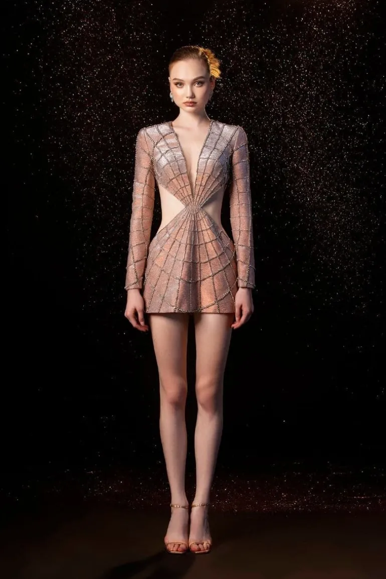 Dresses | Mini Dresses<CULT MIA ROSE NELLY CUT OUT MINI DRESS Rose Gold